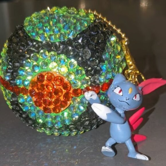 Crystallized Poke Ball Bag Charms - Picture 9 of 16